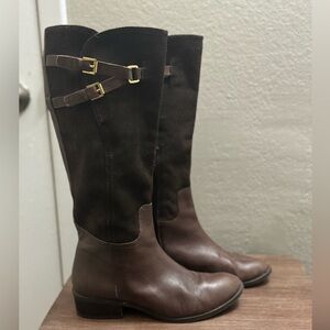 Lauren Ralph Lauren Maren Brown Leather Riding Boots Women’s Size 8.5 B